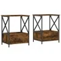 Nachttische 2 Stück aus geräucherter Eichenholz-Technik 50x41x65 cm von vidaXL, Nachttische - Ref: Foro24-826088, Preis: 62,7...