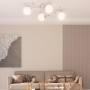 Ceiling lamp with round glass shades 4 G9 LED bulbs by vidaXL, ceiling lights - Ref: Foro24-337908, Price: 83,48 €, Discount: %