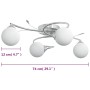 Ceiling lamp with round glass shades 4 G9 LED bulbs by vidaXL, ceiling lights - Ref: Foro24-337908, Price: 83,48 €, Discount: %
