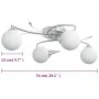 Lámpara de techo pantallas cristal redonda 4 bombillas LED G9 de vidaXL, Apliques de techo - Ref: Foro24-337908, Precio: 71,8...