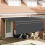 Toldo Retráctil Manual Naranja y 350x250 cm tela
