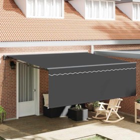 Toldo Retráctil Manual Naranja y 350x250 cm tela