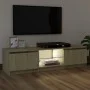 TV cabinet with LED lights Sonoma oak 120x30x35.5 cm by vidaXL, TV Furniture - Ref: Foro24-804286, Price: 67,70 €, Discount: %