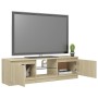 TV-Schrank mit LED-Leuchten Sonoma-Eiche 120x30x35,5 cm von vidaXL, TV-Möbel - Ref: Foro24-804286, Preis: 68,80 €, Rabatt: %