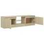 TV cabinet with LED lights Sonoma oak 120x30x35.5 cm by vidaXL, TV Furniture - Ref: Foro24-804286, Price: 67,70 €, Discount: %
