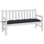 Gartenbankkissen aus Oxford-Stoff in schwarz kariert 150x50x7 cm von vidaXL, Kissen für Stühle und Sofas - Ref: Foro24-361615...