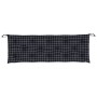 Gartenbankkissen aus Oxford-Stoff in schwarz kariert 150x50x7 cm von vidaXL, Kissen für Stühle und Sofas - Ref: Foro24-361615...