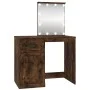 Schminktisch mit LED-Raucheichensperrholz 90x50x132,5 cm von vidaXL, Schlafzimmerkommoden - Ref: Foro24-816773, Preis: 99,37 ...
