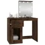 Schminktisch mit LED-Raucheichensperrholz 90x50x132,5 cm von vidaXL, Schlafzimmerkommoden - Ref: Foro24-816773, Preis: 99,37 ...