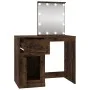 Schminktisch mit LED-Raucheichensperrholz 90x50x132,5 cm von vidaXL, Schlafzimmerkommoden - Ref: Foro24-816773, Preis: 99,37 ...