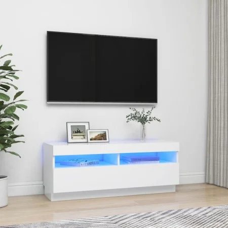 TV-Schrank mit weißen LED-Leuchten 100x35x40 cm von vidaXL, TV-Möbel - Ref: Foro24-804454, Preis: 78,02 €, Rabatt: %