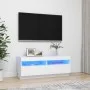 TV-Schrank mit weißen LED-Leuchten 100x35x40 cm von vidaXL, TV-Möbel - Ref: Foro24-804454, Preis: 78,02 €, Rabatt: %
