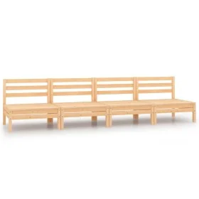 Garden center sofas, 4 units, solid pine wood by vidaXL, Garden sets - Ref: Foro24-806592, Price: 161,84 €, Discount: %