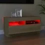 Mueble de TV con luces LED roble Sonoma 80x35x40 cm de vidaXL, Muebles TV - Ref: Foro24-804448, Precio: 69,05 €, Descuento: %