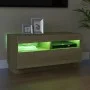 Mueble de TV con luces LED roble Sonoma 80x35x40 cm de vidaXL, Muebles TV - Ref: Foro24-804448, Precio: 69,05 €, Descuento: %