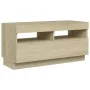 Mueble de TV con luces LED roble Sonoma 80x35x40 cm de vidaXL, Muebles TV - Ref: Foro24-804448, Precio: 69,05 €, Descuento: %