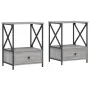 Nachttisch 2 Stk. Sonoma graues Holzwerkstoff 50x41x65 cm von vidaXL, Nachttische - Ref: Foro24-826090, Preis: 87,50 €, Rabat...