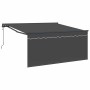 Toldo Retráctil Manual Gris y antracita 350 x 250 cm