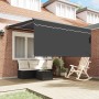 Toldo Retráctil Manual Gris y antracita 350 x 250 cm