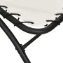 Sun lounger with steel frame and cream-colored fabric canopy 167x80x195 cm by vidaXL, Loungers - Ref: Foro24-362705, Price: 8...