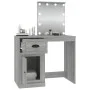 Dressing table with LED Sonoma gray plywood 90x50x132.5cm by vidaXL, Bedroom Dressers - Ref: Foro24-816774, Price: 102,62 €, ...