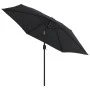 Sonnenschirm mit LED-Leuchten, schwarzer Stahlmast, 300 cm von vidaXL, Sonnenschirme - Ref: Foro24-47134, Preis: 96,87 €, Rab...