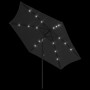 Sombrilla de jardín con luces LED palo de acero negro 300 cm de vidaXL, Sombrillas - Ref: Foro24-47134, Precio: 94,25 €, Desc...