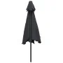 Sombrilla de jardín con luces LED palo de acero negro 300 cm de vidaXL, Sombrillas - Ref: Foro24-47134, Precio: 96,87 €, Desc...