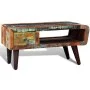 Coffee table with curved edge 1 drawer recycled wood by vidaXL, Coffee table - Ref: Foro24-241008, Price: 230,09 €, Discount: %