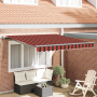Toldo Retráctil Naranja y marrón 350 x 250 cm tela