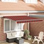 Toldo Retráctil Rojo y negro 350 x 250 cm tela en Toldos | Comprar online en Foro24