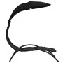 Tumbona con toldo acero y tela color negro 167x80x195 cm de vidaXL, Tumbonas - Ref: Foro24-362706, Precio: 88,23 €, Descuento: %