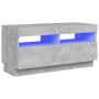 TV-Schrank mit LED-Leuchten betongrau 80x35x40 cm von vidaXL, TV-Möbel - Ref: Foro24-804449, Preis: 71,14 €, Rabatt: %