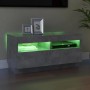 TV-Schrank mit LED-Leuchten betongrau 80x35x40 cm von vidaXL, TV-Möbel - Ref: Foro24-804449, Preis: 71,14 €, Rabatt: %