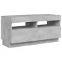 TV cabinet with LED lights concrete gray 80x35x40 cm by vidaXL, TV Furniture - Ref: Foro24-804449, Price: 71,91 €, Discount: %