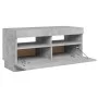 TV cabinet with LED lights concrete gray 80x35x40 cm by vidaXL, TV Furniture - Ref: Foro24-804449, Price: 71,91 €, Discount: %