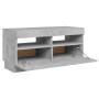 TV-Schrank mit LED-Leuchten betongrau 80x35x40 cm von vidaXL, TV-Möbel - Ref: Foro24-804449, Preis: 71,14 €, Rabatt: %