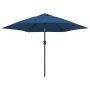 Gartenschirm mit LED-Beleuchtung, himmelblauer Stahlstab, 300 cm von vidaXL, Sonnenschirme - Ref: Foro24-47135, Preis: 98,95 ...
