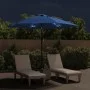 Gartenschirm mit LED-Beleuchtung, himmelblauer Stahlstab, 300 cm von vidaXL, Sonnenschirme - Ref: Foro24-47135, Preis: 98,95 ...
