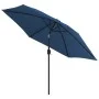 Gartenschirm mit LED-Beleuchtung, himmelblauer Stahlstab, 300 cm von vidaXL, Sonnenschirme - Ref: Foro24-47135, Preis: 98,95 ...