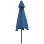 Gartenschirm mit LED-Beleuchtung, himmelblauer Stahlstab, 300 cm von vidaXL, Sonnenschirme - Ref: Foro24-47135, Preis: 98,94 ...