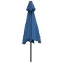 Gartenschirm mit LED-Beleuchtung, himmelblauer Stahlstab, 300 cm von vidaXL, Sonnenschirme - Ref: Foro24-47135, Preis: 98,95 ...