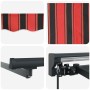 Toldo Retráctil Manual Naranja y Marrón 350x250 cm tela