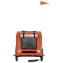 Haustier-Fahrradanhänger, Eisen-Oxford-Gewebe, Orange-Grau von vidaXL, Kinderwagen für Haustiere - Ref: Foro24-93837, Preis: ...