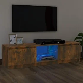 TV-Schrank mit LED-Leuchten, geräucherte Eiche, 120 x 30 x 35,5 cm von vidaXL, TV-Möbel - Ref: Foro24-815708, Preis: 72,70 €,...