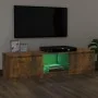 TV-Schrank mit LED-Leuchten, geräucherte Eiche, 120 x 30 x 35,5 cm von vidaXL, TV-Möbel - Ref: Foro24-815708, Preis: 72,70 €,...