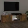 TV-Schrank mit LED-Leuchten, geräucherte Eiche, 120 x 30 x 35,5 cm von vidaXL, TV-Möbel - Ref: Foro24-815708, Preis: 72,70 €,...