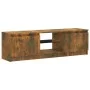 TV-Schrank mit LED-Leuchten, geräucherte Eiche, 120 x 30 x 35,5 cm von vidaXL, TV-Möbel - Ref: Foro24-815708, Preis: 72,70 €,...