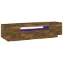 TV cabinet with LED lights smoked oak color 160x35x40 cm by vidaXL, TV Furniture - Ref: Foro24-815726, Price: 119,39 €, Disco...