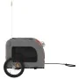 Haustier-Fahrradanhänger, Eisen-Oxford-Gewebe, Orange-Grau von vidaXL, Kinderwagen für Haustiere - Ref: Foro24-93837, Preis: ...